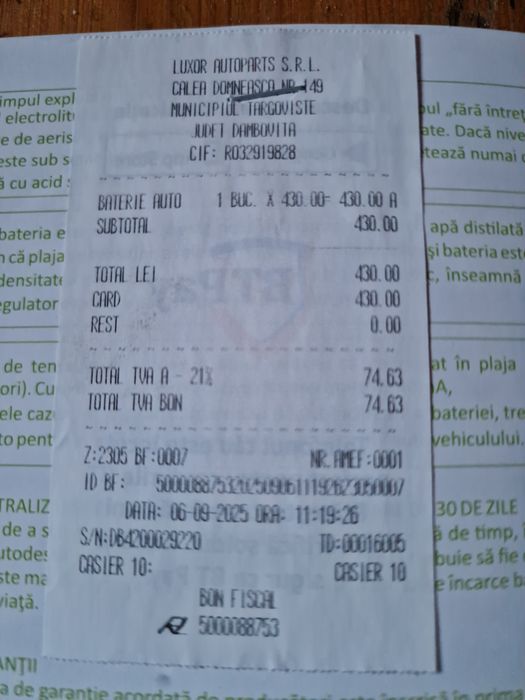 Baterie auto VARTA  D24  60Ah