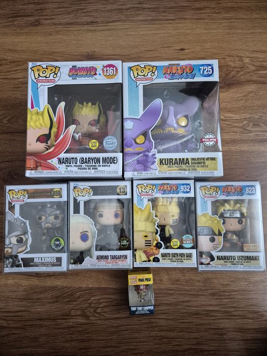 Naruto, Gladiator, Maximus, Kurama, House of the dragon chase- funko pop