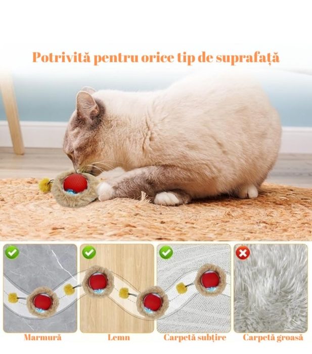 Jucarie inteligenta pentru pisici/caini, interactiva, electrica, reinc
