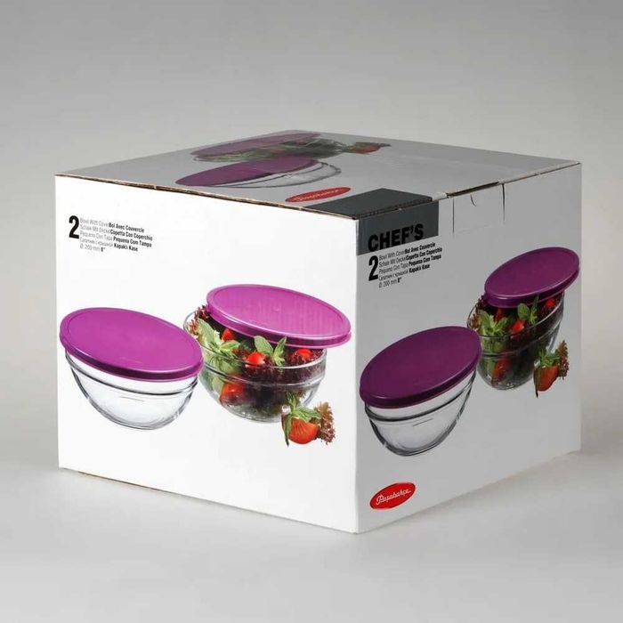 Набор салатников с крышкой