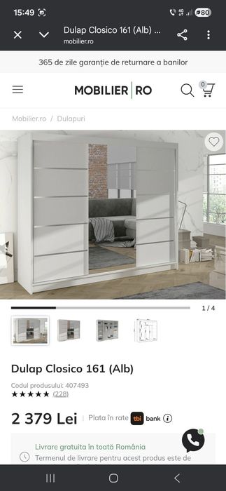 Vând dulap de haine