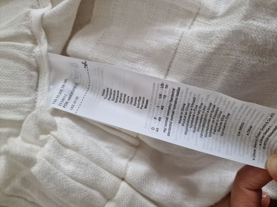 Pantaloni din in, S.Oliver, XL