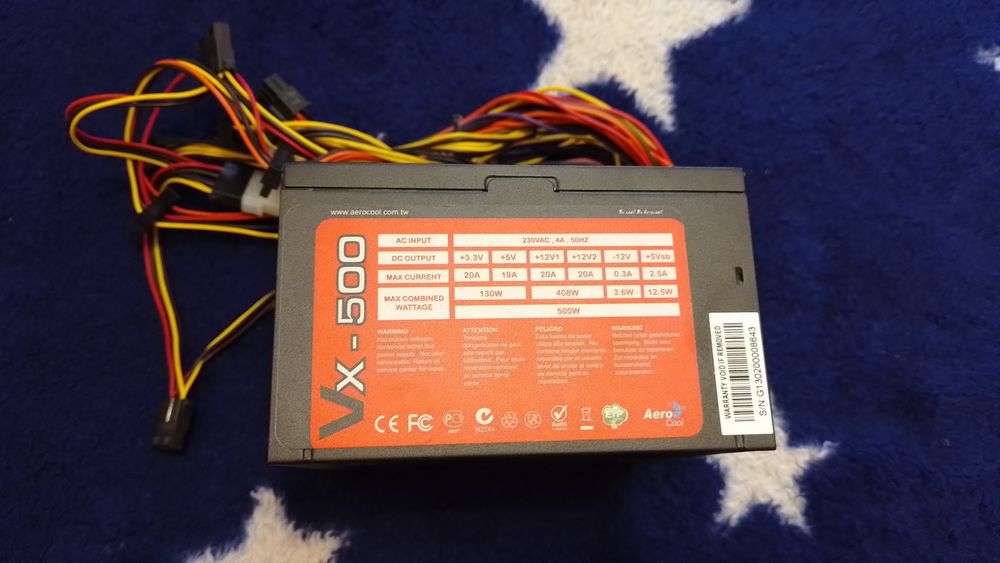 Блок питания aerocool vx-500, 500 ватт