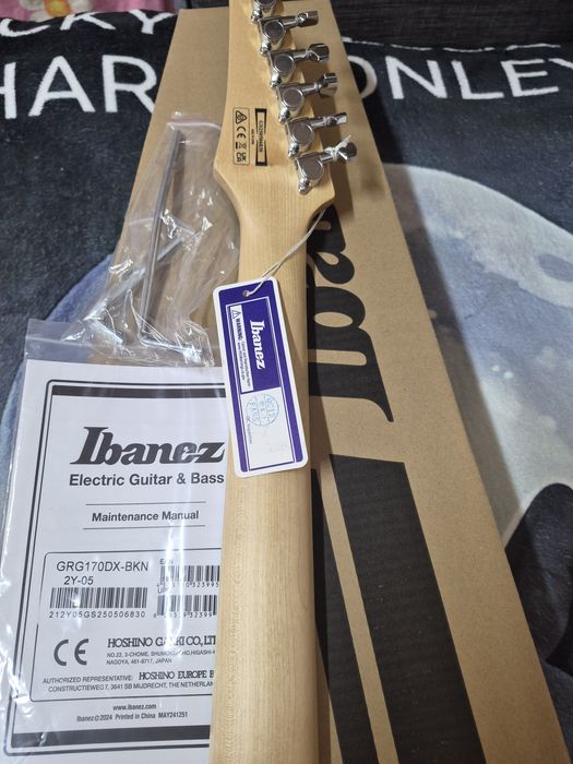 Chitara electrica Ibanez GRG170DX-BKN Black Night 2025 ! Nou!