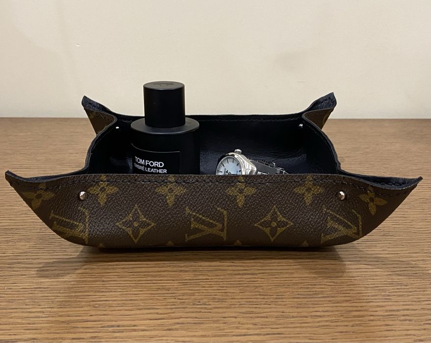 Louis Vuitton Monogram Brown Custom Leather Tray