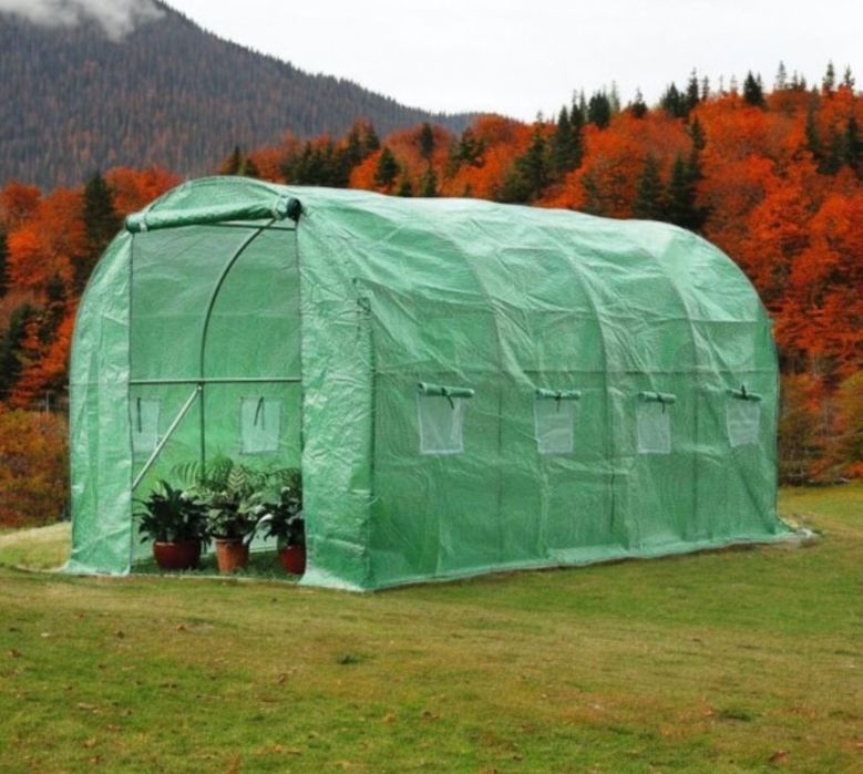 Тунелна Оранжерия 400х300х200см 2 Врати и 8 Прозореца