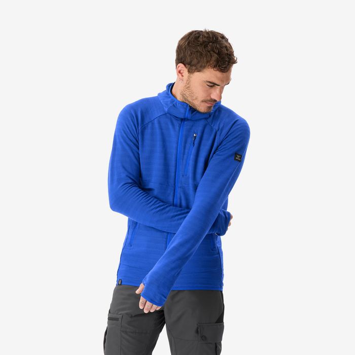 Pulover tehnic cu glugă din lână merinos - produs resigilat Decathlon