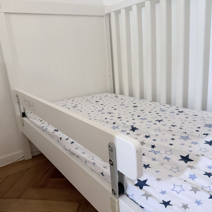 Patut ikea cu saltea si bara de protectie