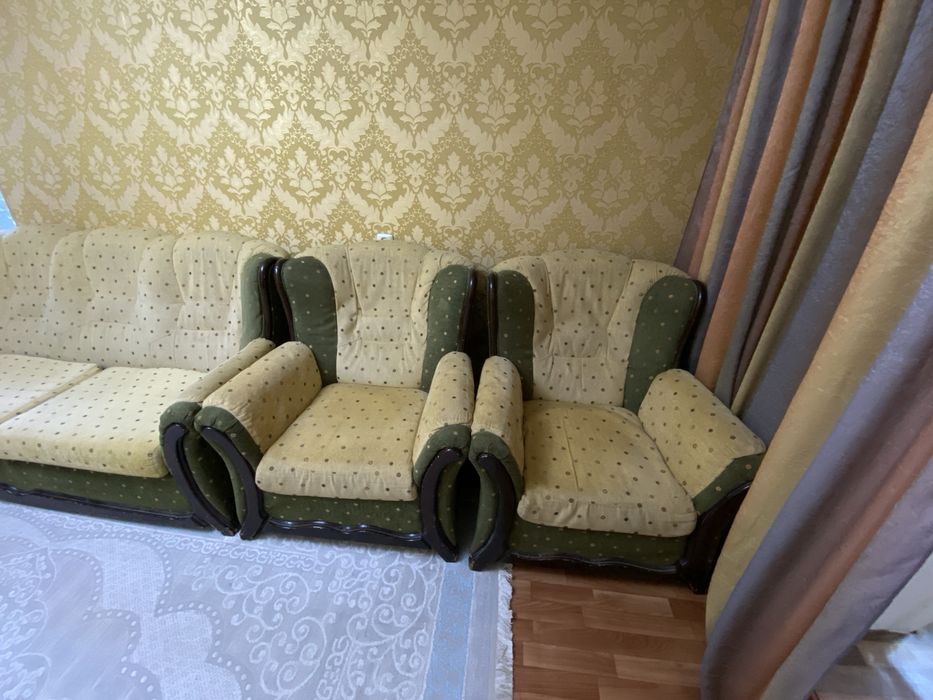 Раскладной диван +2 кресла