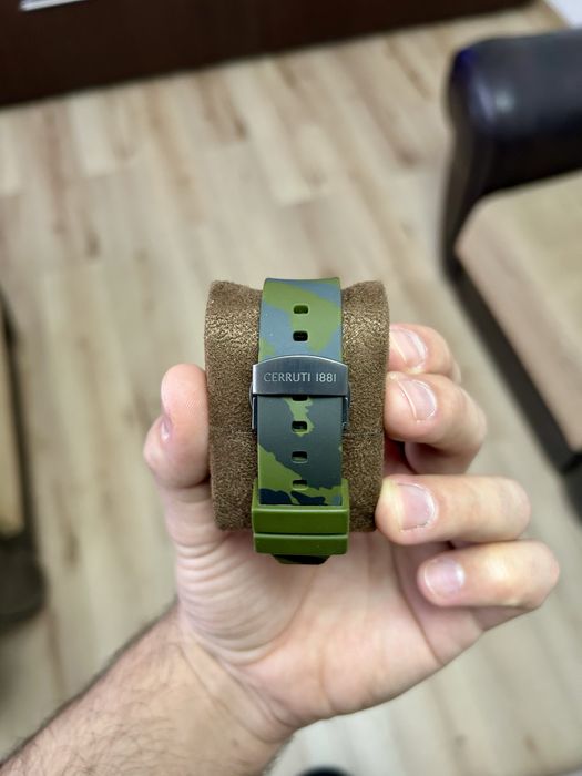 Ceas Cerruti 1881, mecha-quartz, verde camo, WR100m - CA NOU