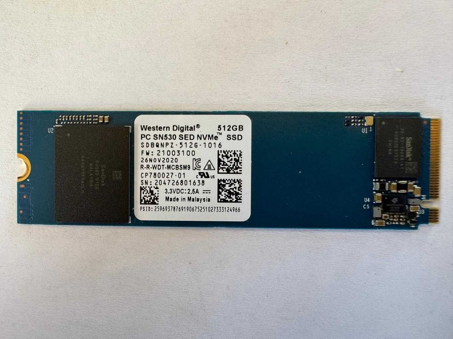 SSD NVMe M.2 512GB Gen3 x4 Samsung WD SK hynix Toshiba Micron Intel