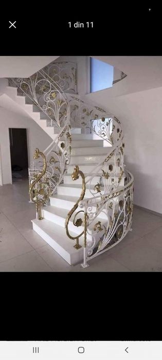 Balustrada din fier forjat.
