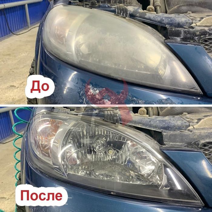 Полировка  фары и стёкол