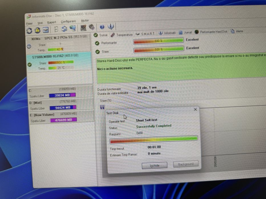 Lot 2 hdd laptop 500gb stare perfecta, folosite foarte putin