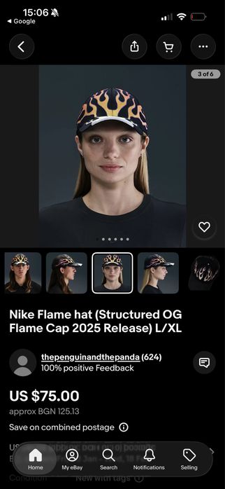 Шапка с козирка Nike flame sportswear club с пламъци y2k стил