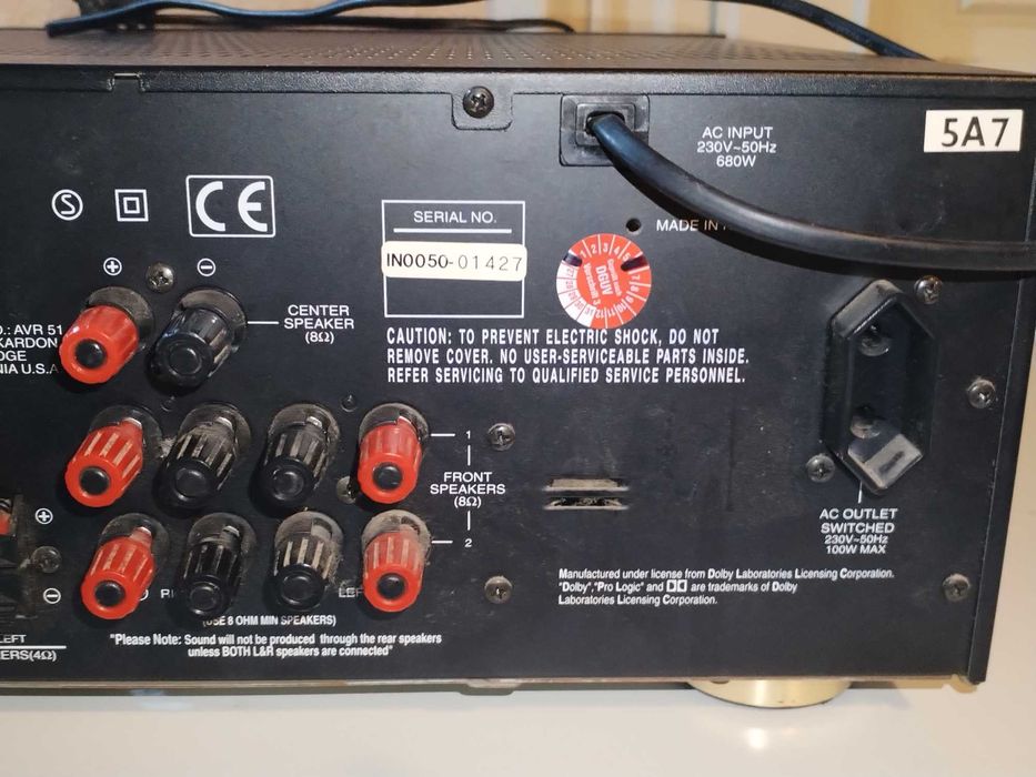 Amplificator AV Harman Kardon AVR 51 – Sunet Hi-Fi de excepție