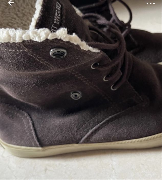 Pantofi piele intoarsa Esprit