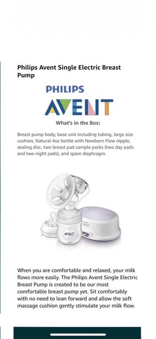 Pompa Electrica Pentru San Philips Avent SCF332/01