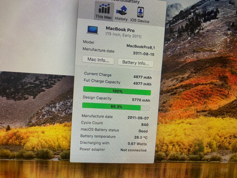 Macbook Pro intel core i5