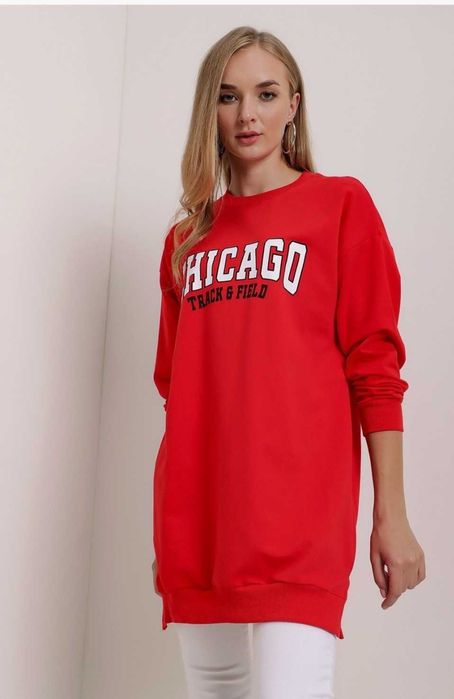 Кофта туника с надписью CHICAGO