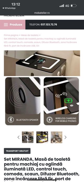 Masa de toaletă Miranda