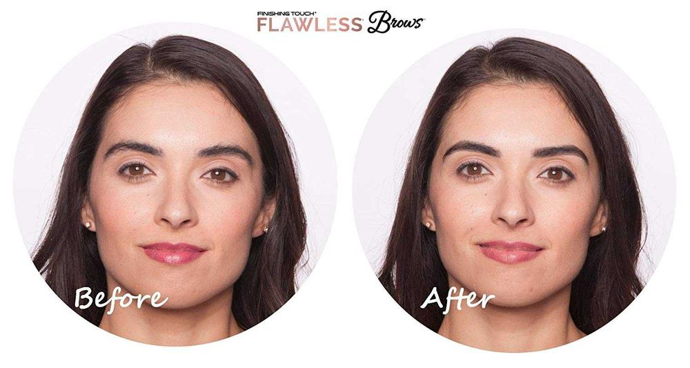 Дамски тример за вежди Flawless Brows, хипоалергенен, бял/златист