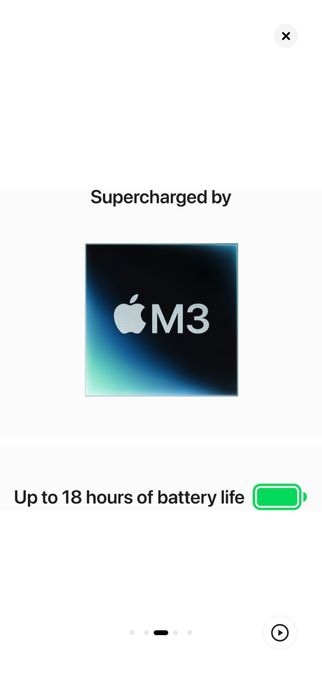 MacBook Air 13",cu procesor Apple M3, 8GB RAM, 256GB, midnight, ca NOU