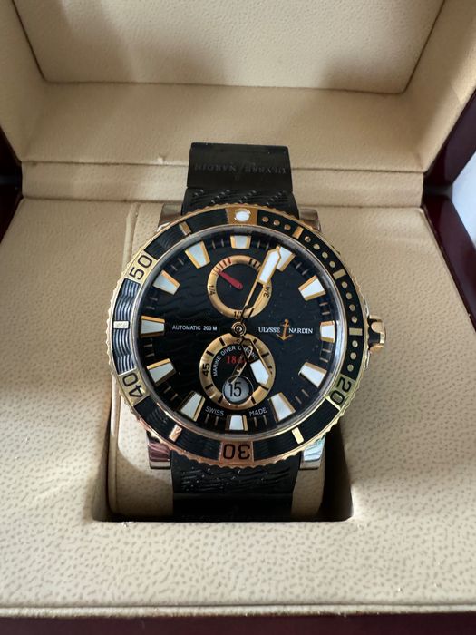 Злато и стомана  Ulysse Nardin Maxi Marine Rose Gold