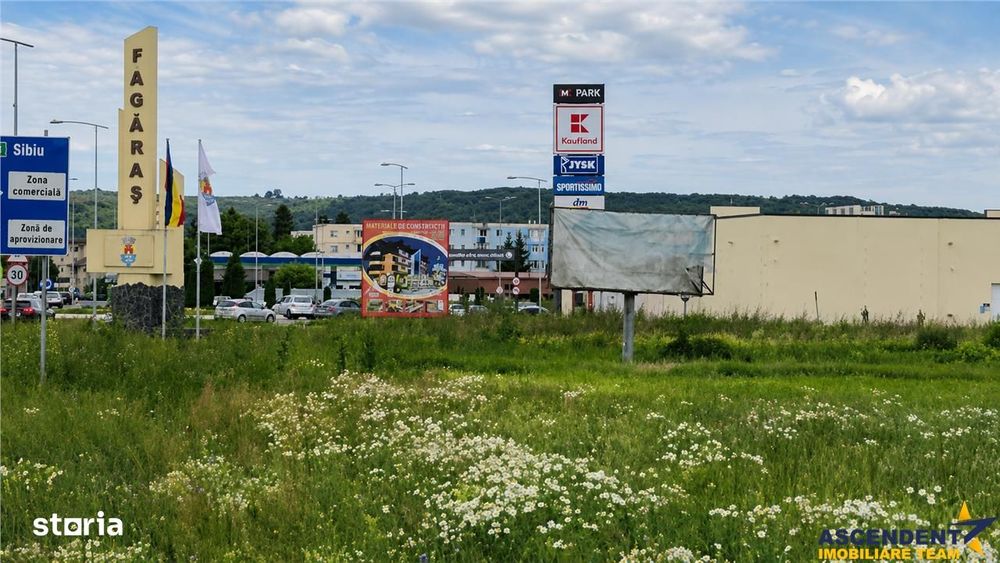 Teren intravilan 10.744 mp, Fagaras, zona comerciala ,2 fronturi, util
