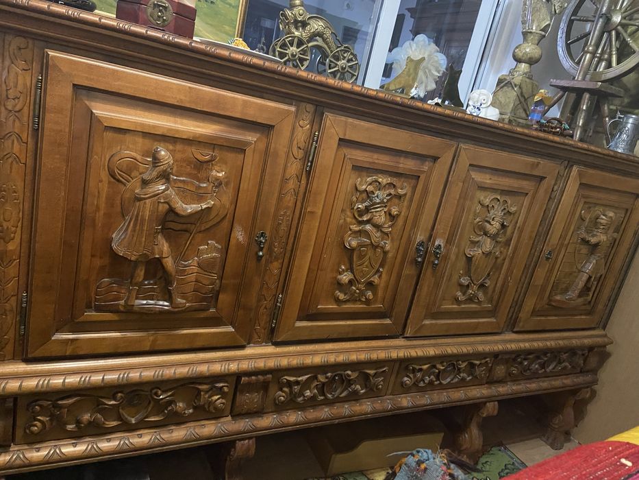 Шикарный гостиный гарнитур, дерево, дуб, резьба