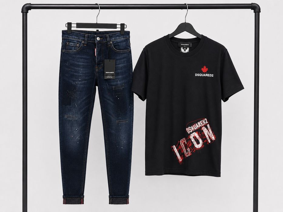 Мъжки Дънки + Тениска Dsquared2