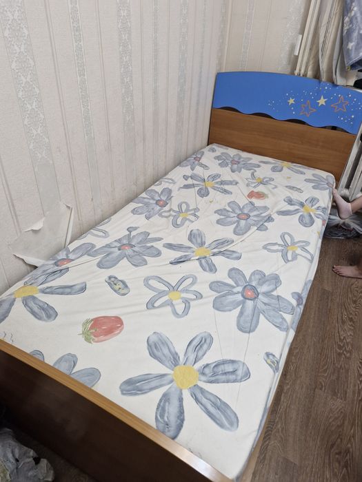 Кровать мягкий детский