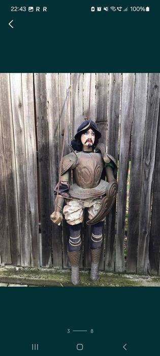 Accesoriu decorațiune set lemn alama Italia 1890