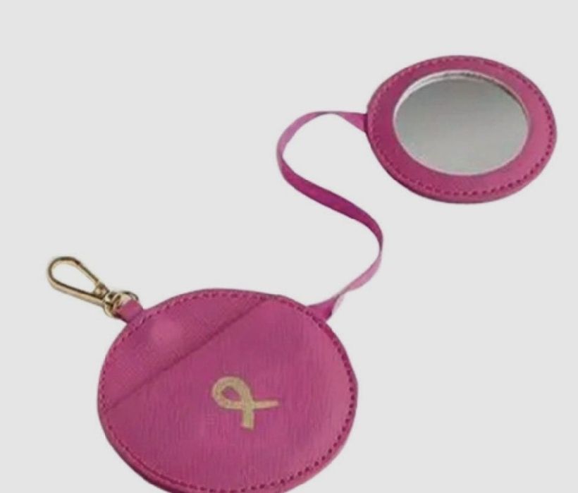 Breloc cu oglinda roz, Avon