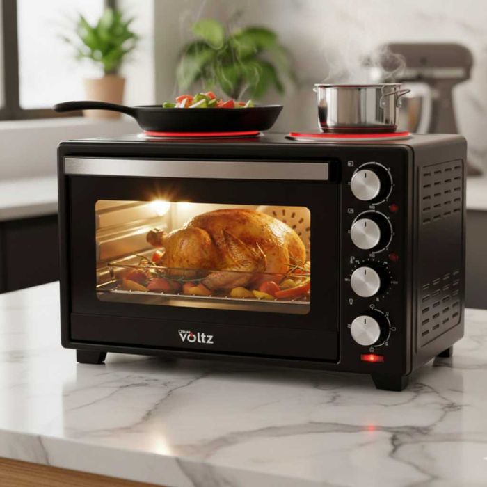 Готварска печка Voltz с фурна и 2 котлона 3200W