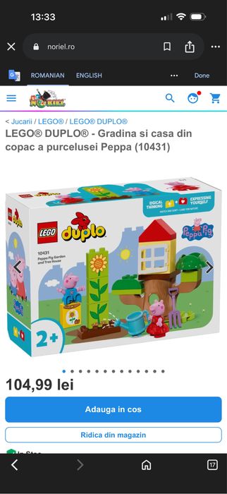 Lego Peppa Pig, Gradina si casa din copac