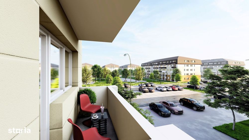 Apartament 2 camere, parter, 81 520 €, parcare inclusă, DEZVOLTATOR.