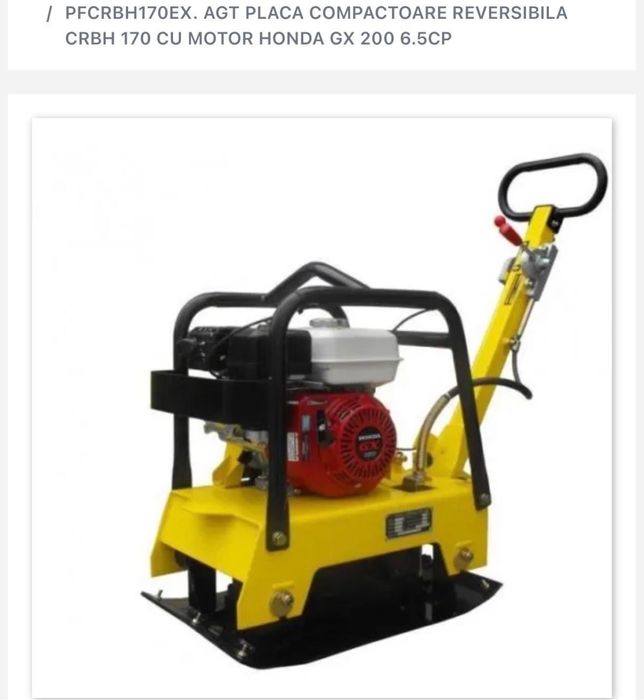 Placa compactoare profesionala AGT motor HONDA