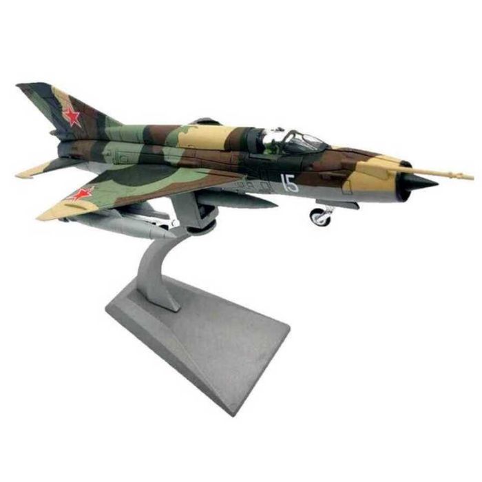 Macheta avion metalica MIG-21 Fishbed scara 1:72 22cm