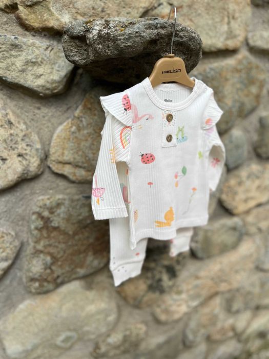 Комплект за момиче - 2 части (рипс)