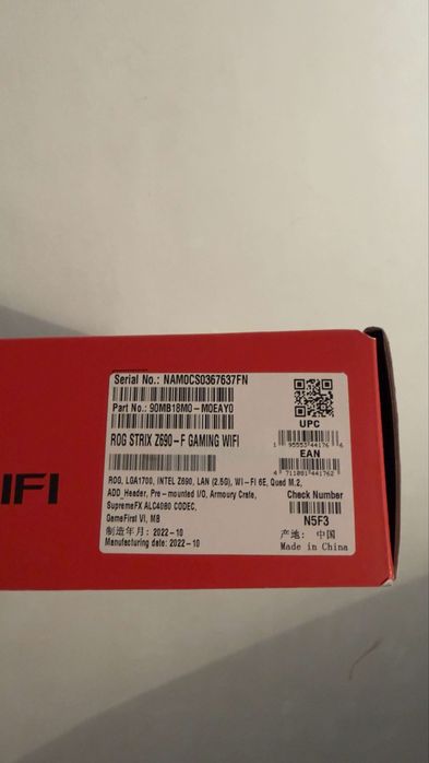 Rog Strix Z690-F Gaming + i9 14900KF