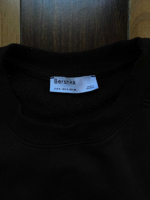 Bluză Sweatshirt Bershka Neagră Basic Fleece