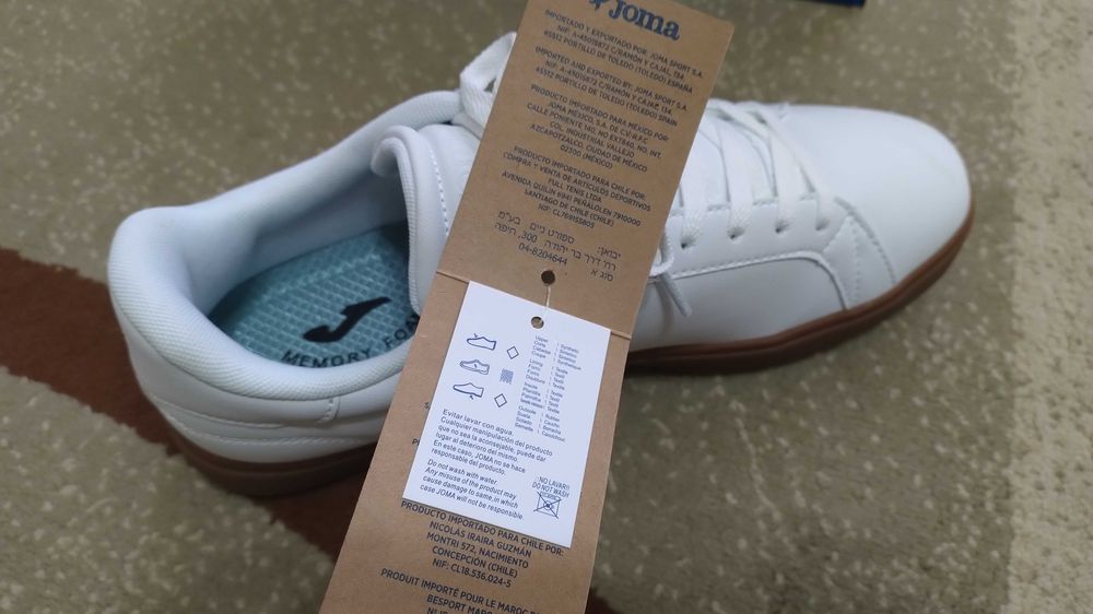 Pantofi sport JOMA Clasic albi Marime 43 si 45 Noi