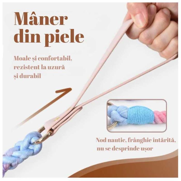 Set 2 piese, Zgarda si Lesa pentru Cainii de talie mica si medie