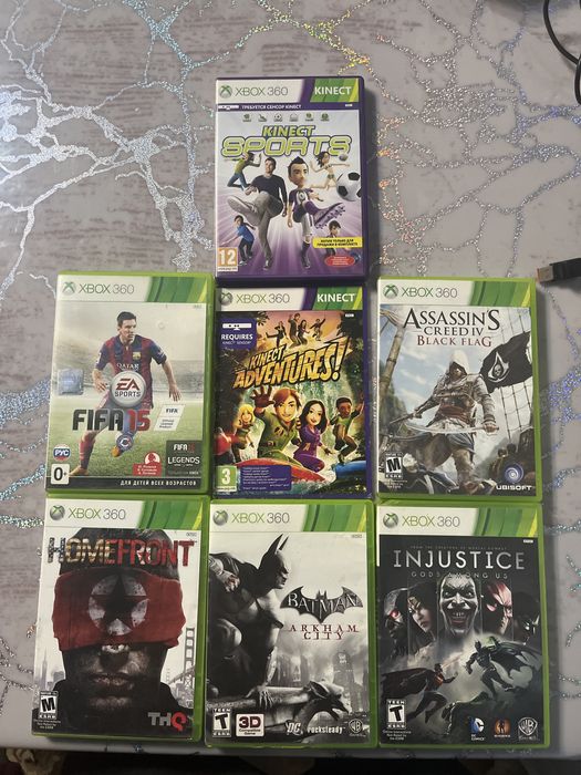 Xbox 360E + Kinect + 8 дисков