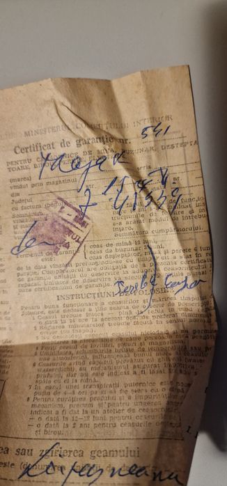 Ceas cu cuc, la cutie, certificat de garantie, instructiuni