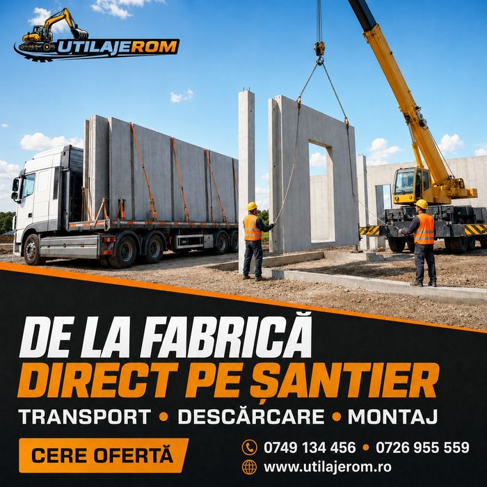 Prefabricate din beton – producție, transport și montaj
