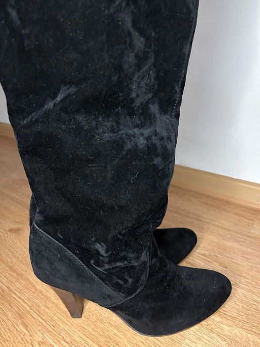 Сапоги высокие демисезонные | Cапоги на каблуке 10см | размер 39-40