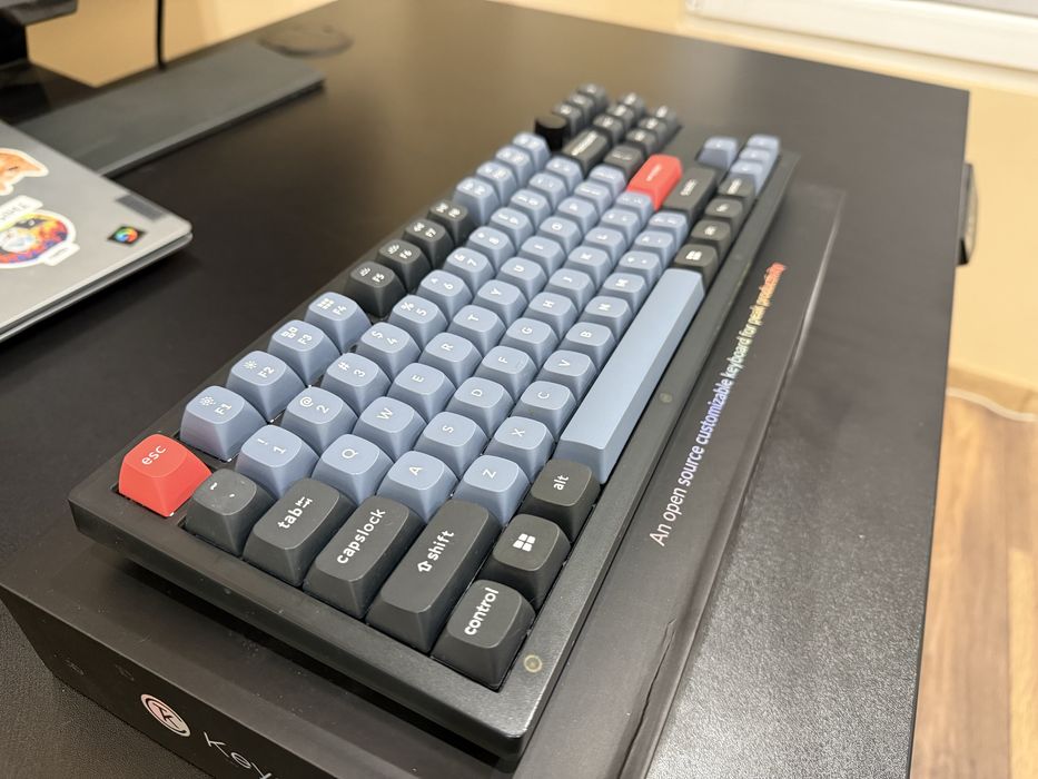 Като НОВА! Keychron V3 TKL  механична клавиатура Brown Switches