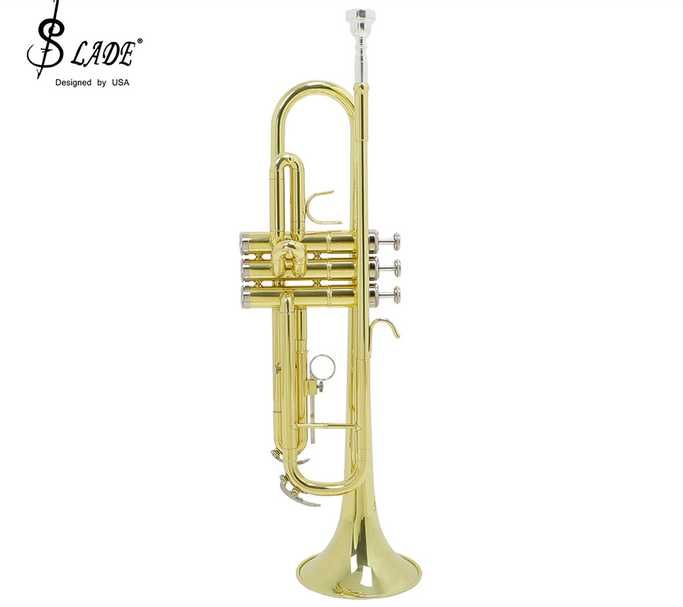 Trompeta Slade auriu  geanta transport NOU